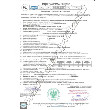 Certificat ATP FRC Bucuresti (prelungire)